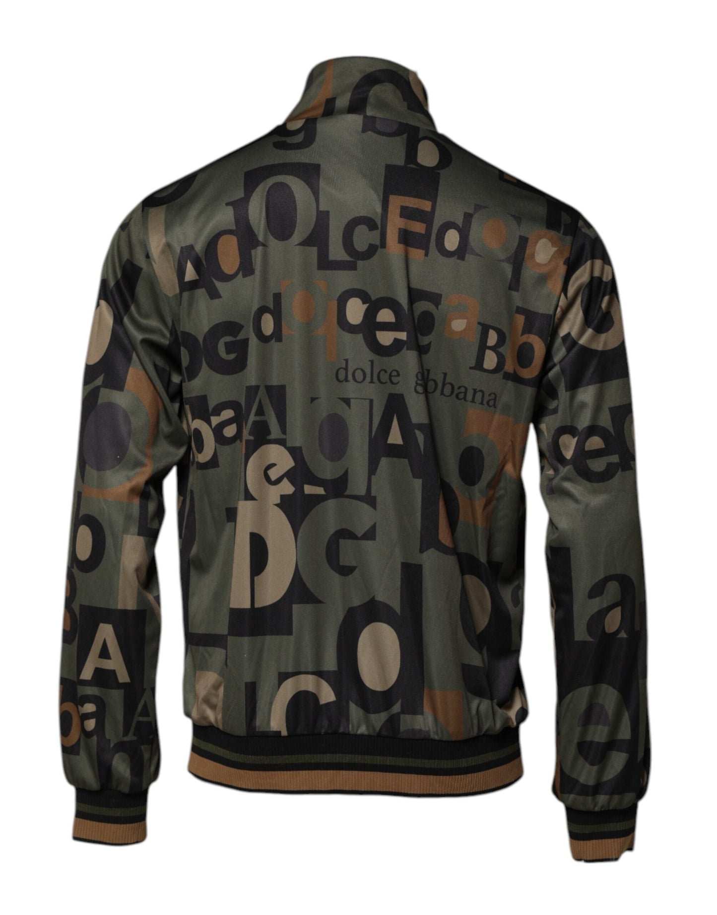 Dolce & Gabbana Multicolor Logo Full Zip Men Bomber Sweater