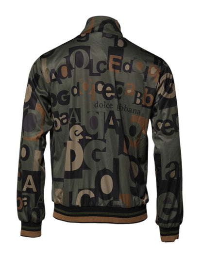 Dolce & Gabbana Multicolor Logo Full Zip Men Bomber Sweater