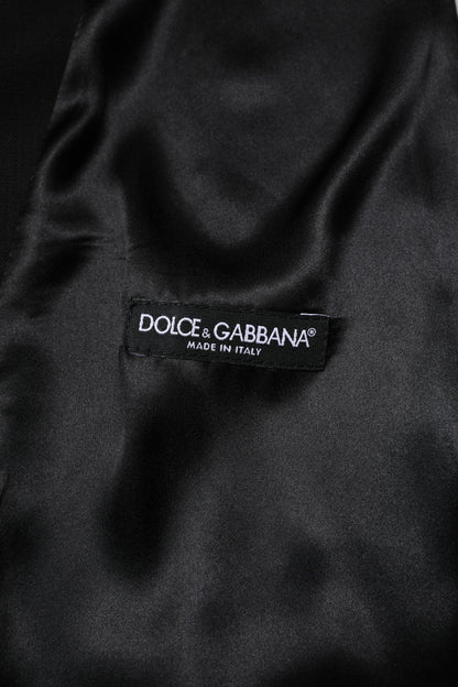 Dolce & Gabbana Black Wool Dress Formal Men Waistcoat Vest
