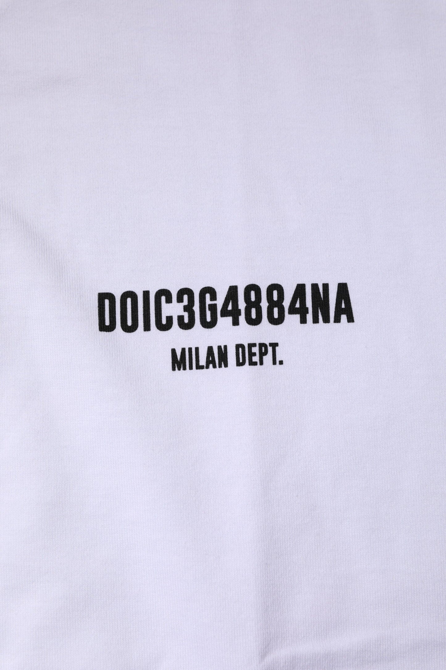 Dolce & Gabbana White Cotton Logo Print Crew Neck T-shirt