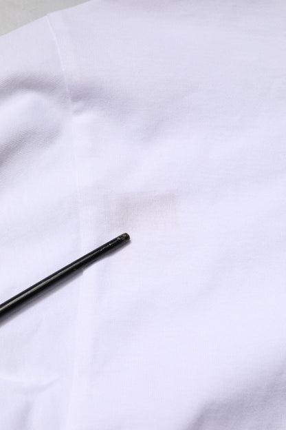 Dolce & Gabbana White Cotton Logo Print Crew Neck T-shirt