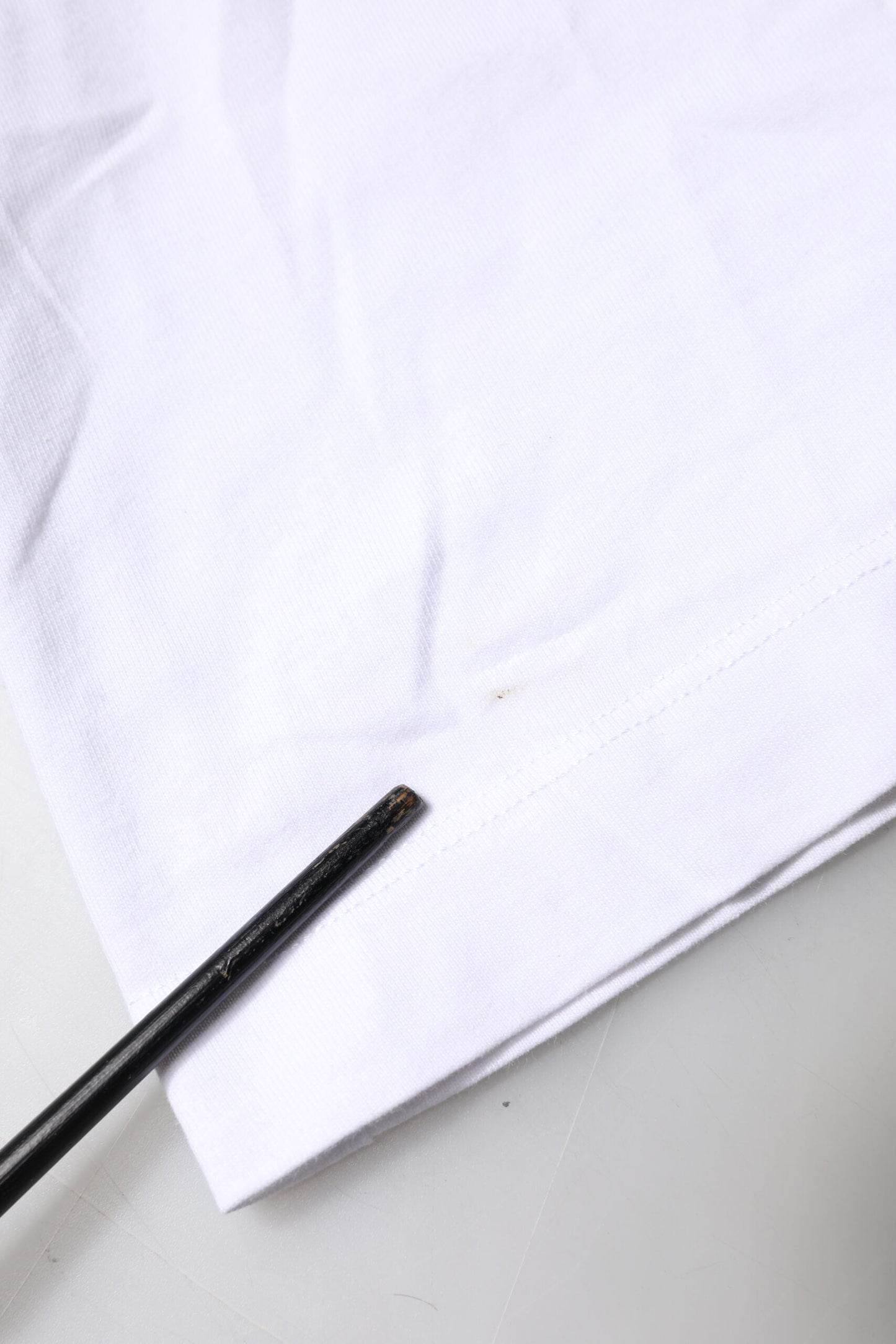 Dolce & Gabbana White Cotton Logo Patch Crew Neck T-shirt