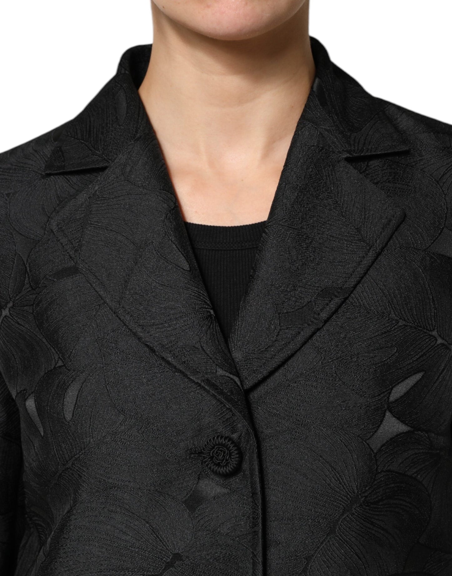 Dolce & Gabbana Black Single Breasted Trench Coat Jacket
