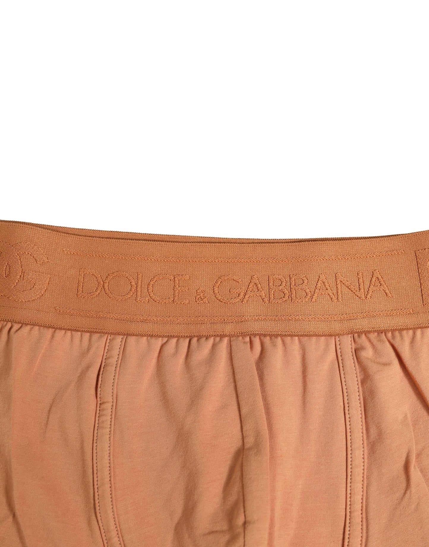 Dolce & Gabbana Brown Cotton Stretch Regular Boxer Underwear