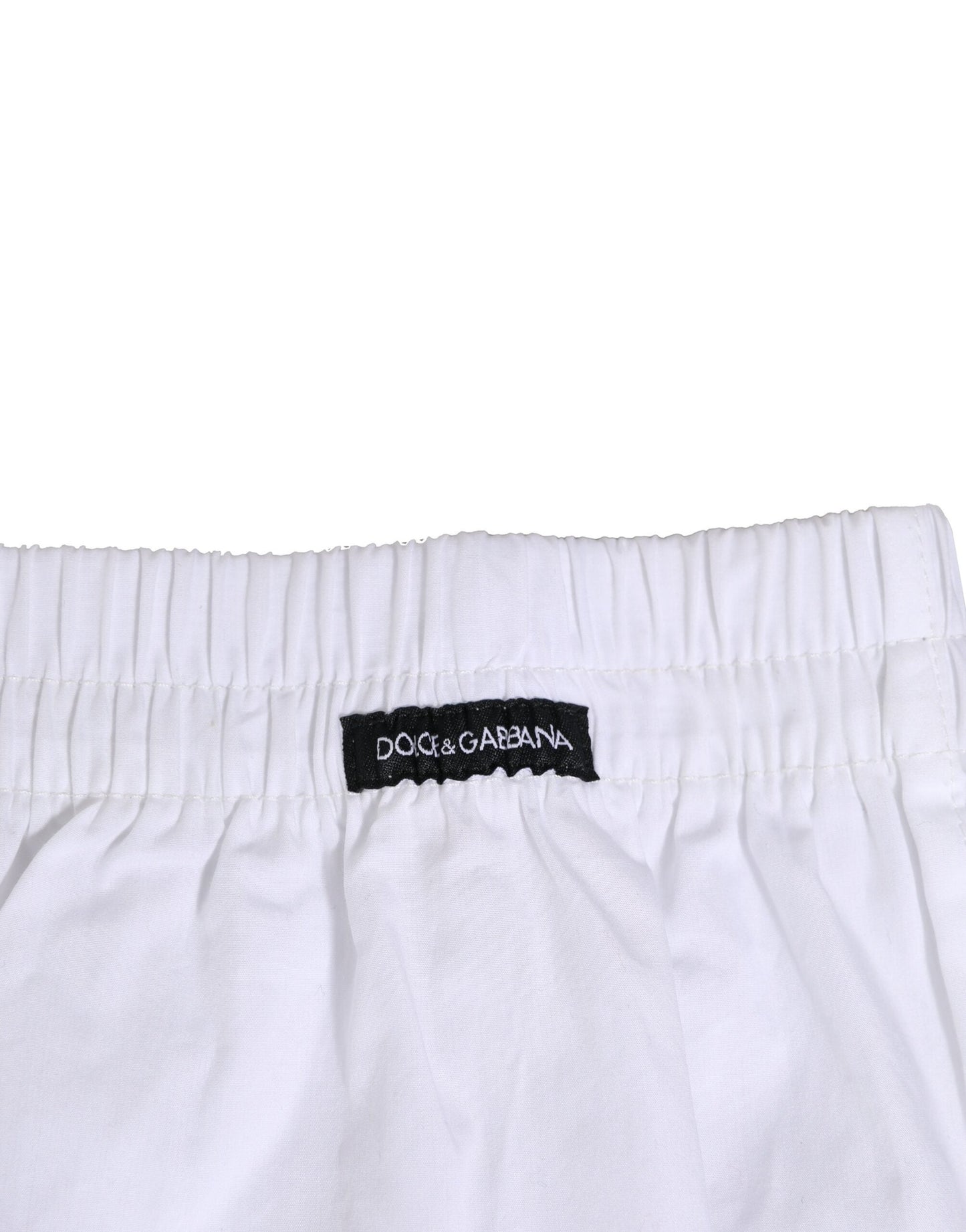 Dolce & Gabbana White Cotton Regular Boxer Shorts Underwear