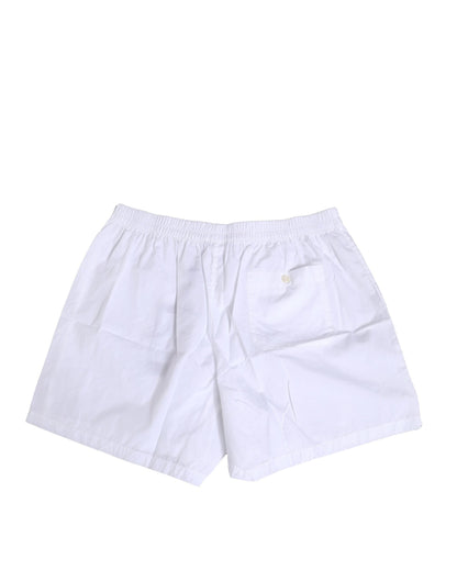 Dolce & Gabbana White Cotton Regular Boxer Shorts Underwear