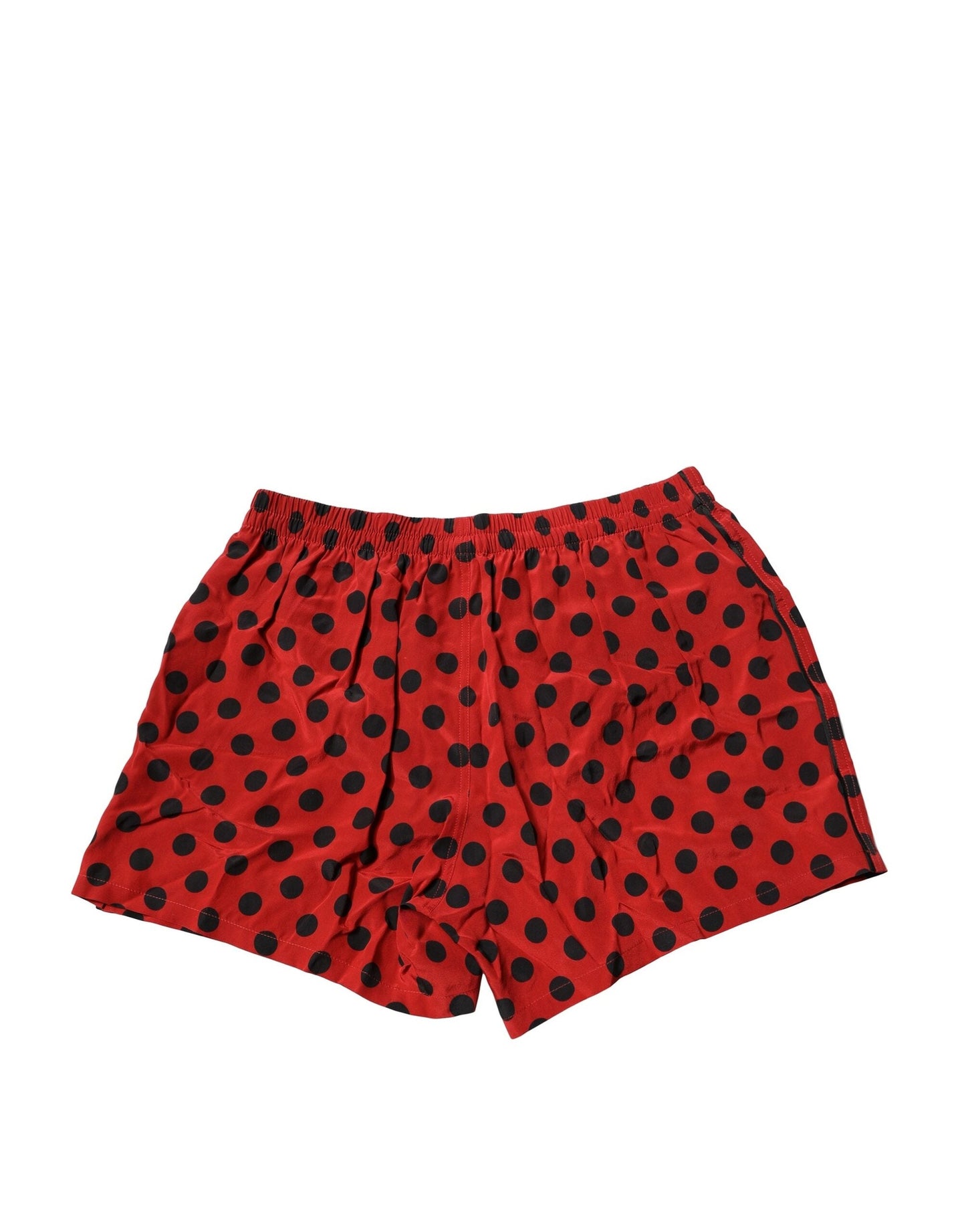 Dolce & Gabbana Red Silk Polka Dot Boxer Shorts Underwear