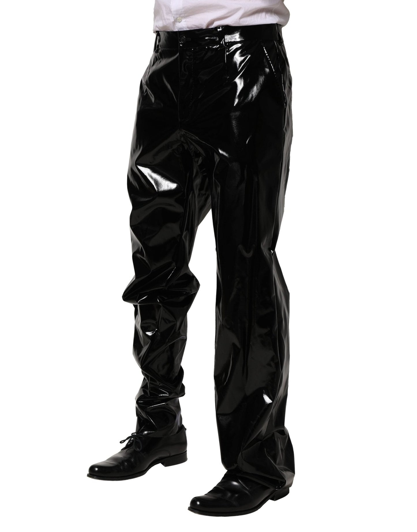 Dolce & Gabbana Black Nylon Straight Men Pants