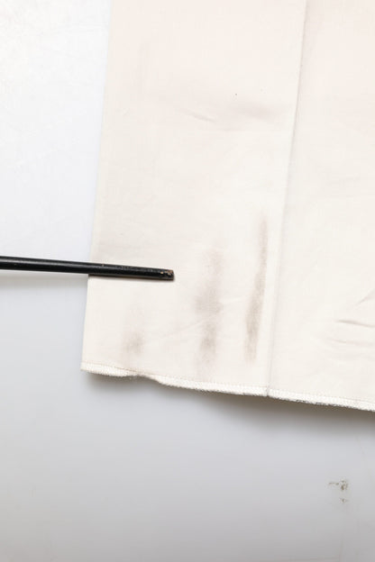 Dolce & Gabbana White Cotton Dress Slim Formal Pants