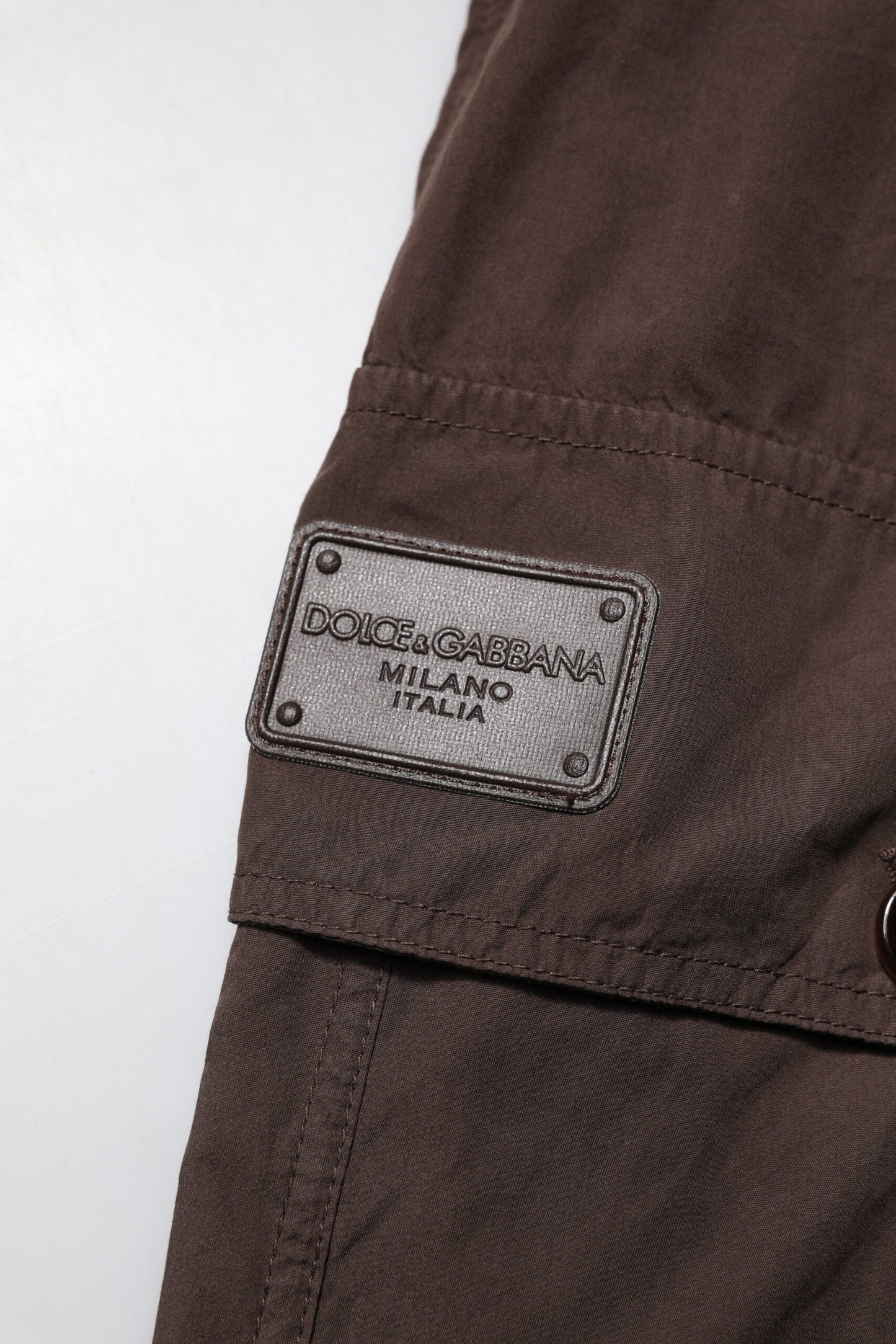 Dolce & Gabbana Brown Cotton Cargo Jogger Men Pants
