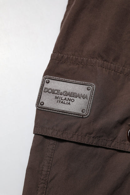 Dolce & Gabbana Brown Cotton Cargo Jogger Men Pants