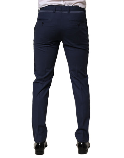 Dolce & Gabbana Dark Blue Wool Dress Formal Pants