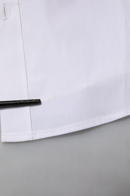 Dolce & Gabbana White Cotton Long Sleeves Dress Formal Shirt