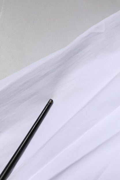 Dolce & Gabbana White Cotton Long Sleeves GOLD Formal Shirt