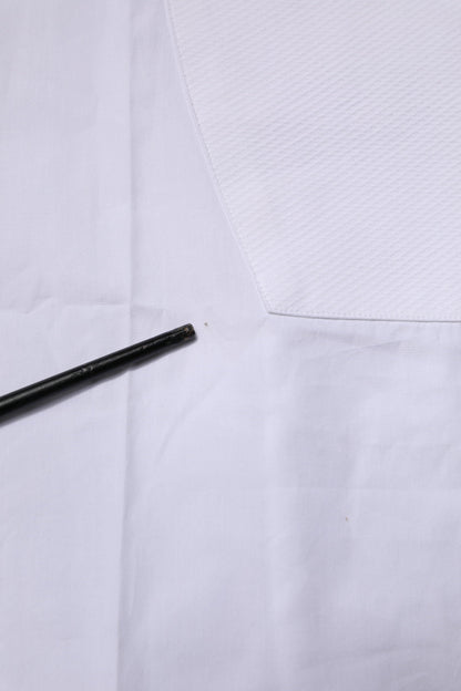 Dolce & Gabbana White Bib Cotton Poplin GOLD Formal Shirt