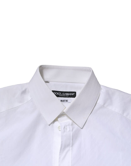 Dolce & Gabbana White MARTINI Long Sleeves Dress Formal Shirt