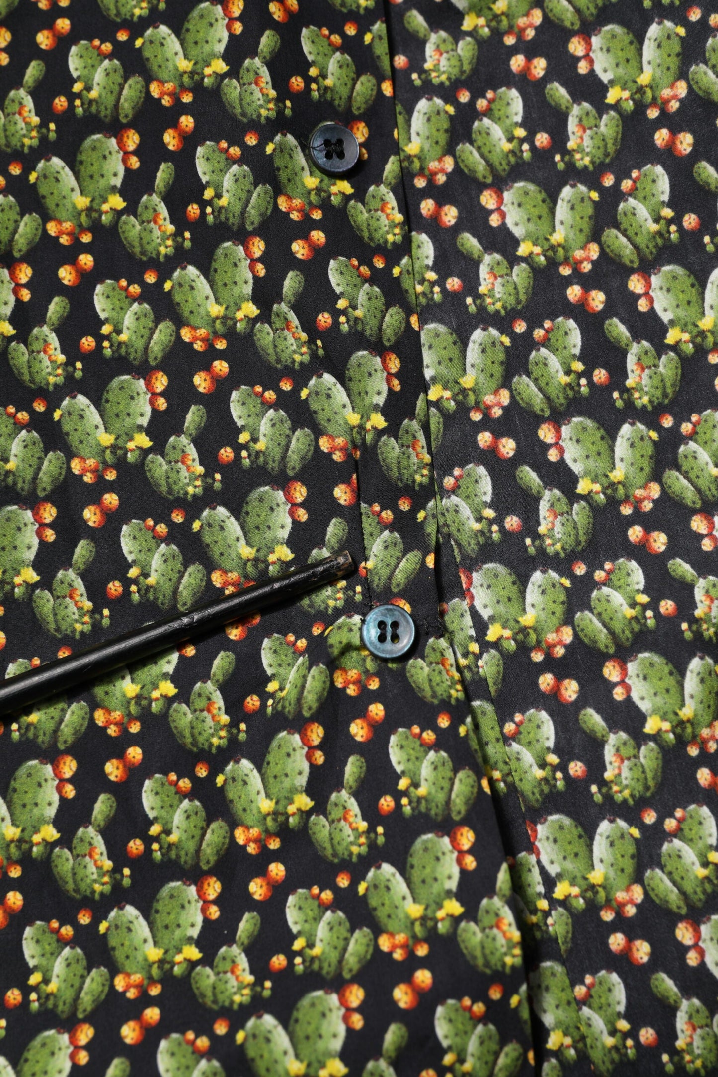 Dolce & Gabbana Multicolor Cotton Cactus GOLD Men Formal Shirt