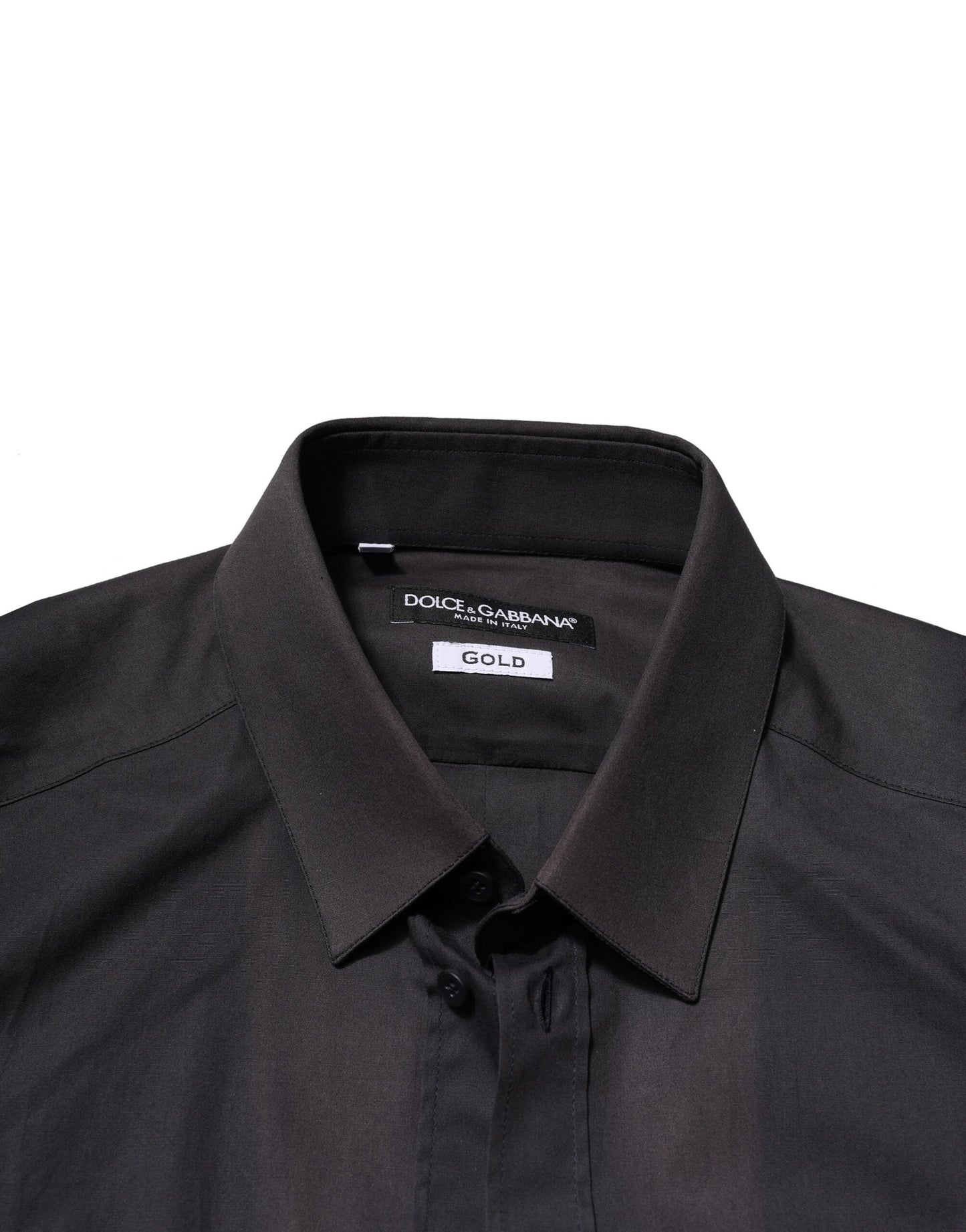 Dolce & Gabbana Blue Cotton GOLD Long Sleeves Formal Shirt