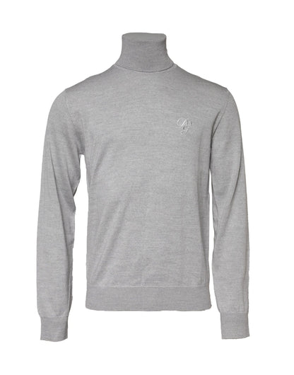 Dolce & Gabbana Gray Long Sleeve Turtleneck Pullover Sweater