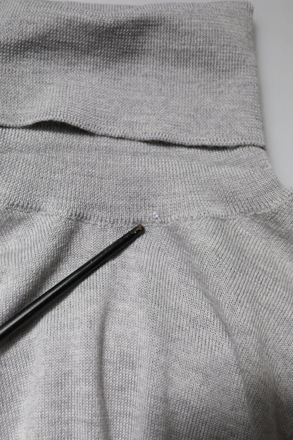 Dolce & Gabbana Gray Long Sleeve Turtleneck Pullover Sweater