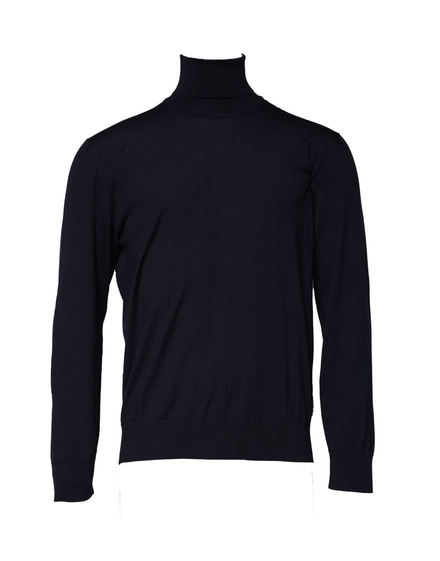 Dolce & Gabbana Blue Long Sleeve Turtleneck Pullover Sweater