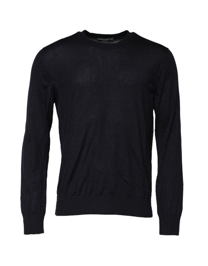 Dolce & Gabbana Black Long Sleeve CrewNeck Pullover Sweater
