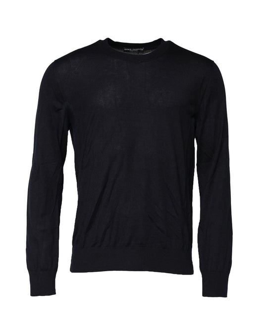 Dolce & Gabbana Black Long Sleeve CrewNeck Pullover Sweater