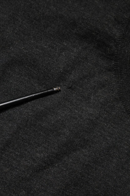 Dolce & Gabbana Gray Long Sleeve Crew Neck Pullover Sweater