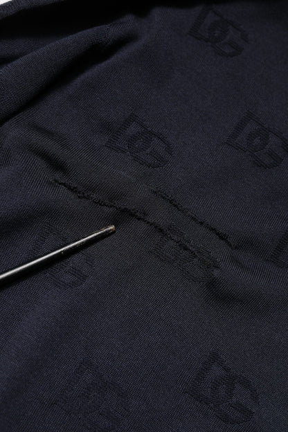 Dolce & Gabbana Black Silk Crew Neck Sweatshirt Sweater