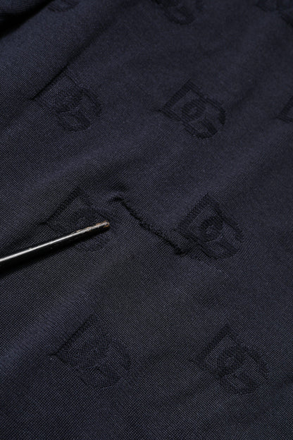 Dolce & Gabbana Black Silk Crew Neck Sweatshirt Sweater