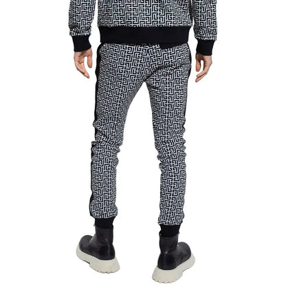 Balmain Black Cotton Men Sweatpant