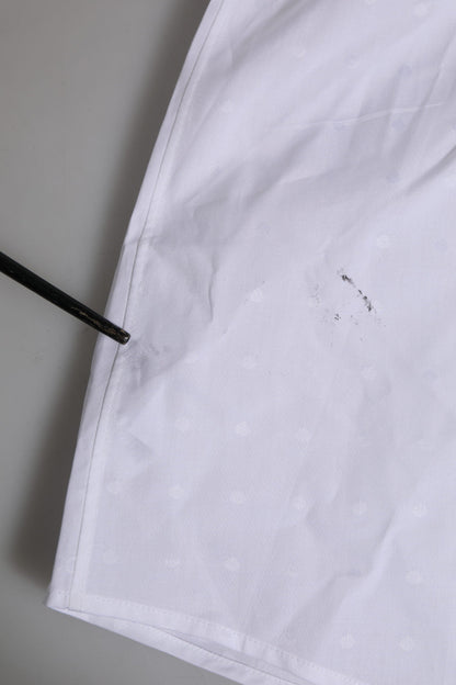 Dolce & Gabbana White Cotton GOLD Long Sleeves Formal Shirt