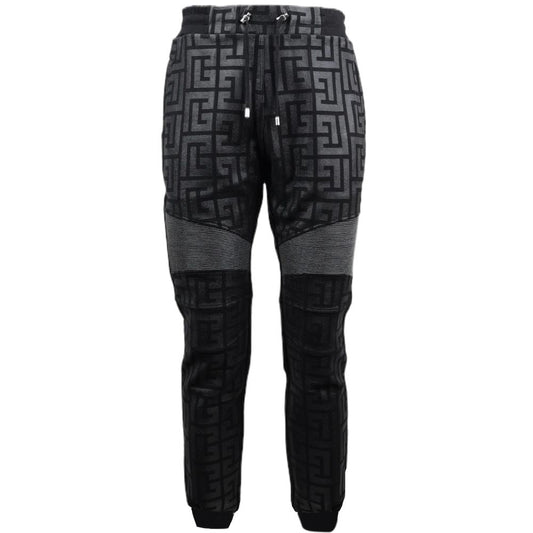 Balmain Black Cotton Men Jogging Pant