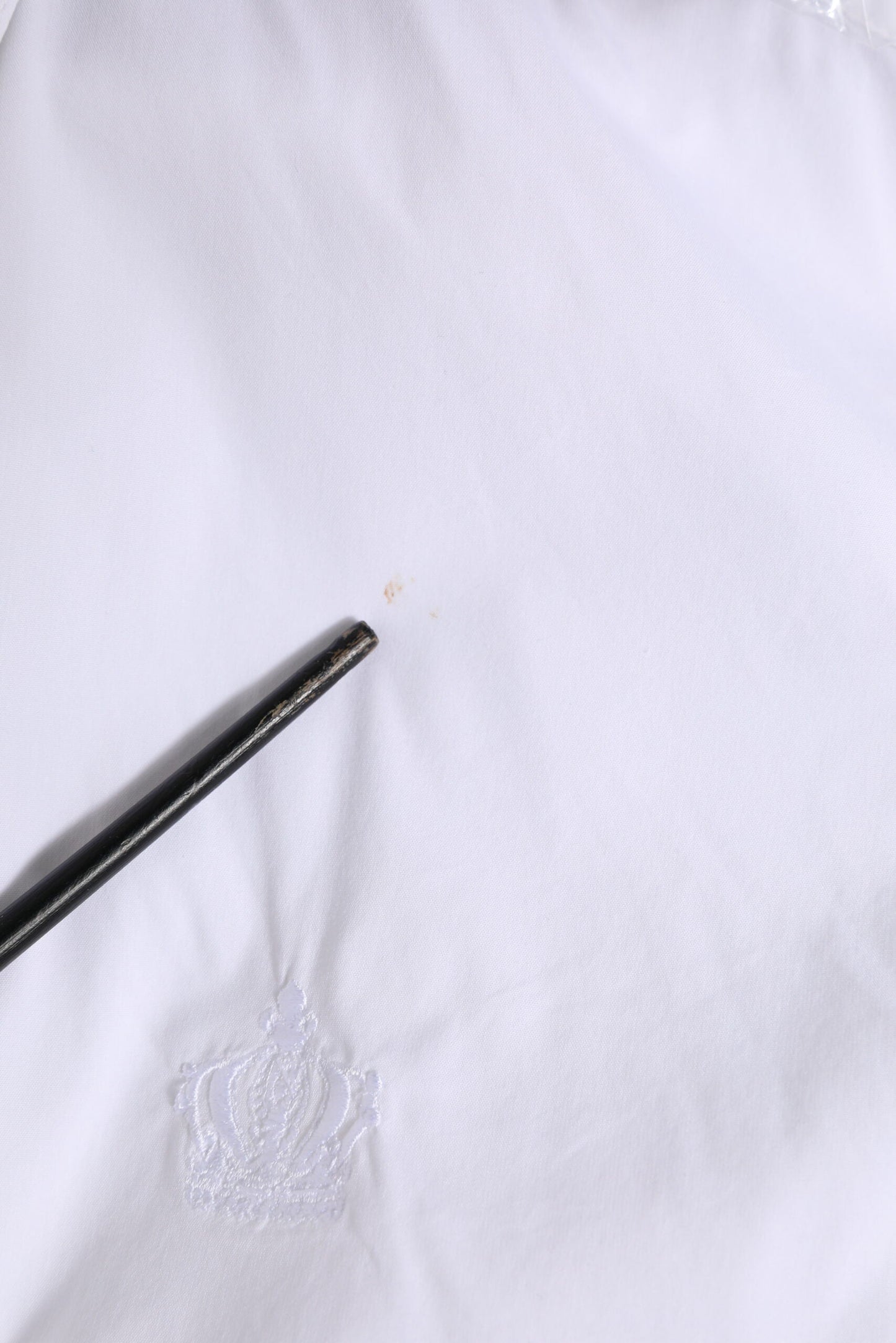 Dolce & Gabbana White GOLD Cotton Men Dress Formal Shirt