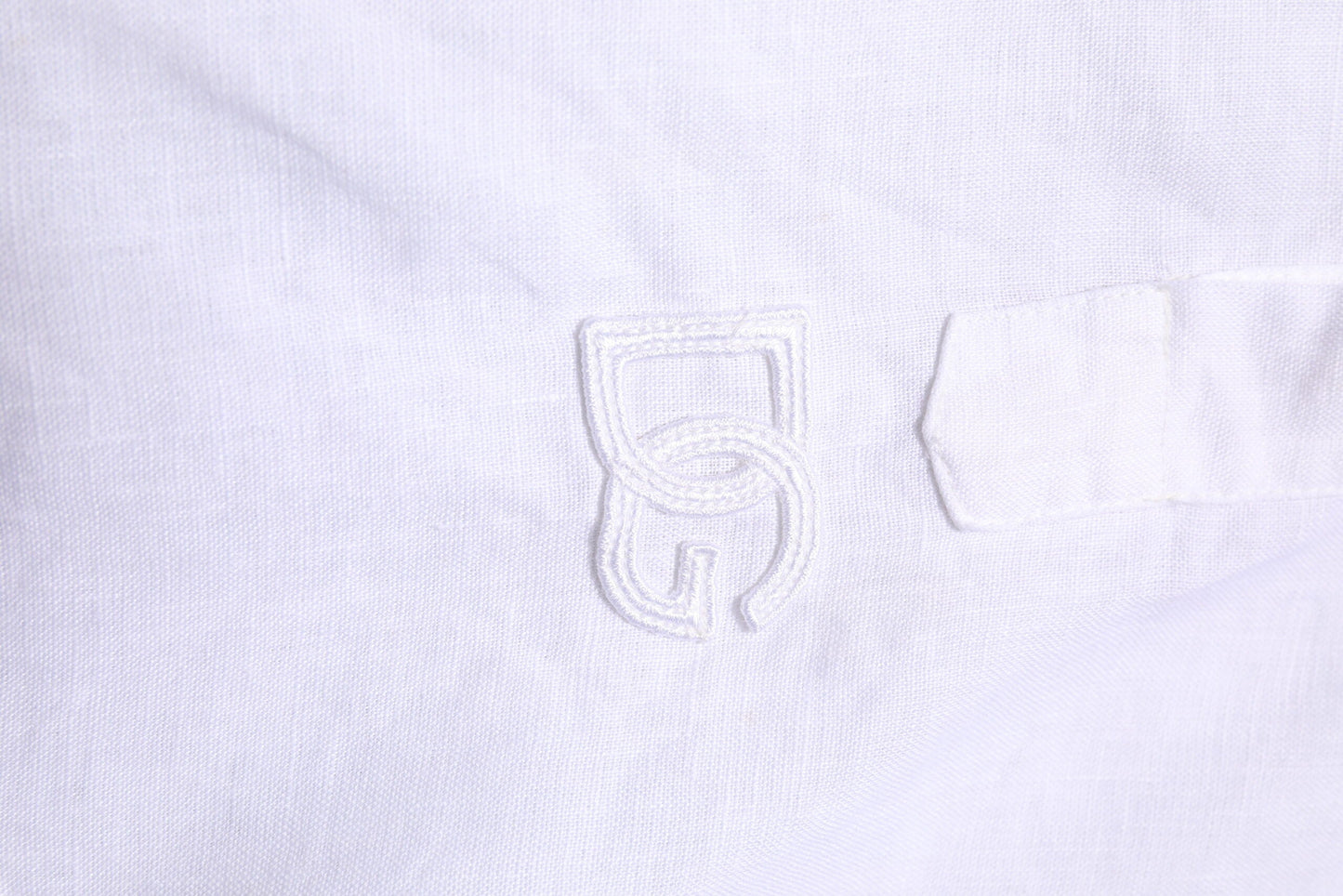Dolce & Gabbana White Linen Long Sleeves Casual Men Shirt