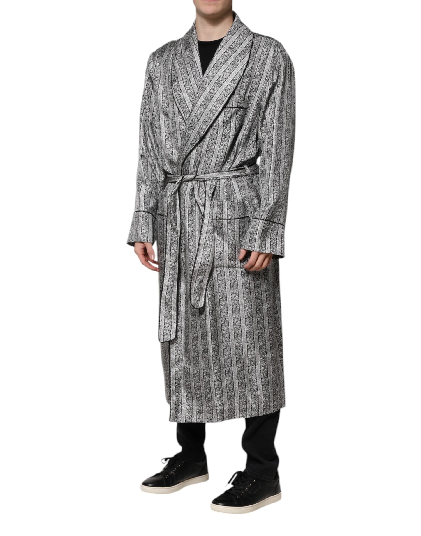 Dolce & Gabbana Multicolor Floral Robe Coat Wrap Jacket