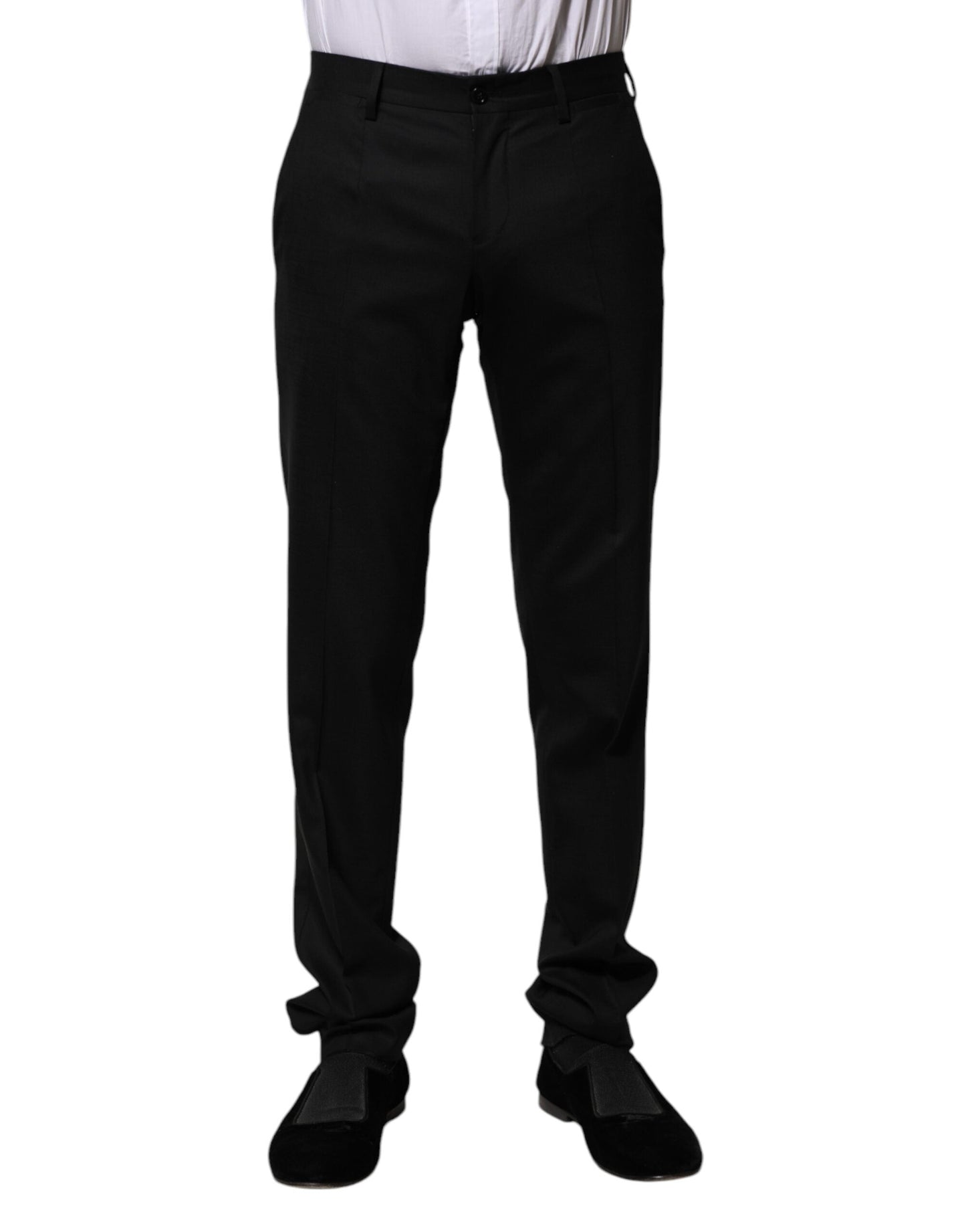Dolce & Gabbana Black Wool Formal Dress Pants