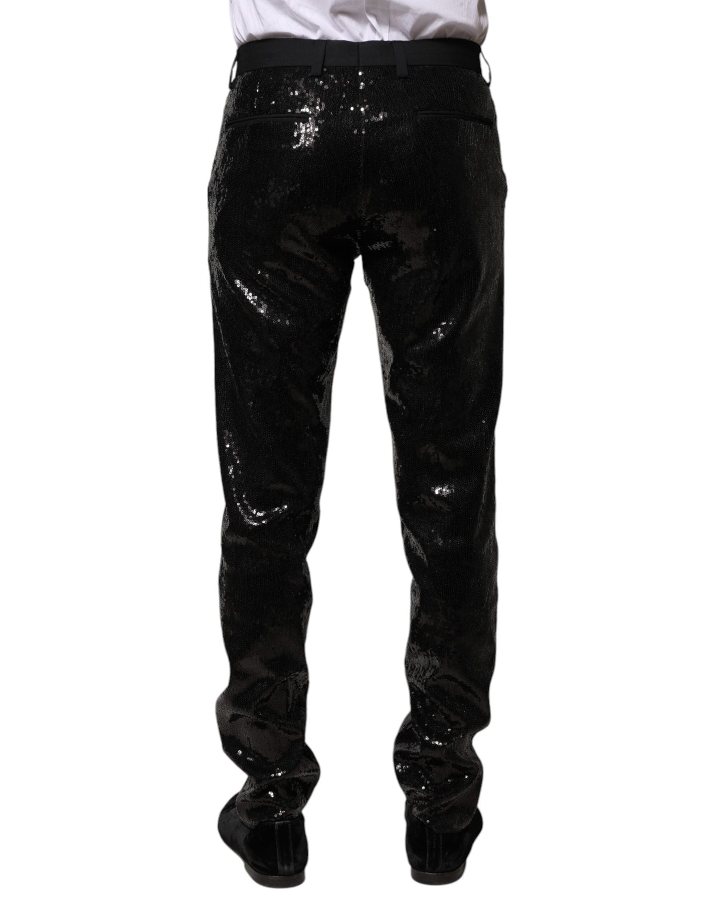 Dolce & Gabbana Black Sequined Embellishment Pants