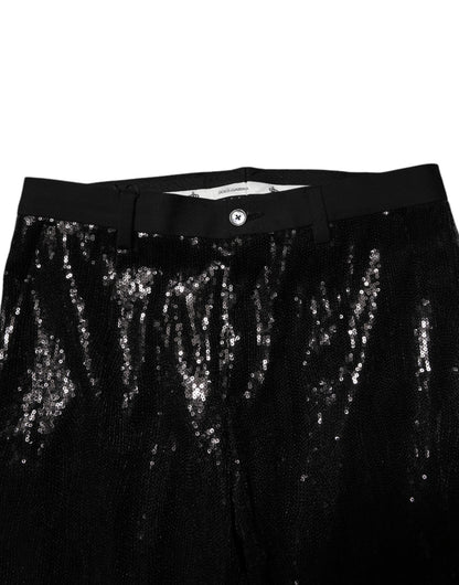 Dolce & Gabbana Black Sequined Embellishment Pants