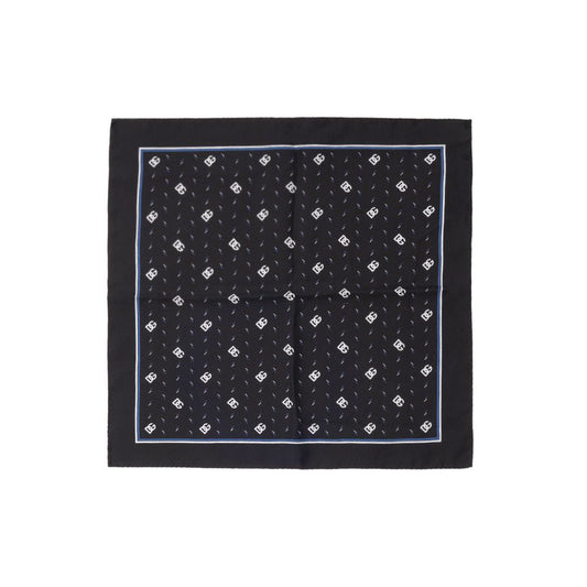 Dolce & Gabbana Black Silk Pocket Square
