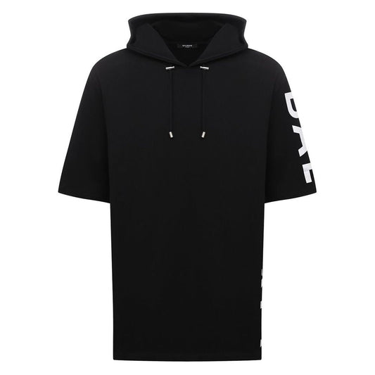 Balmain Black Cotton Men Sweatshirt