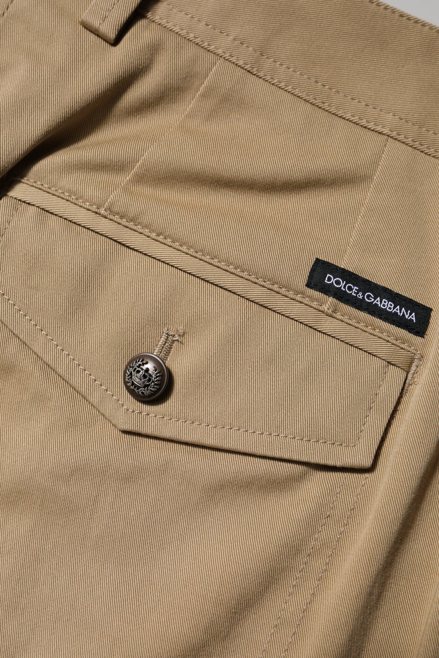 Dolce & Gabbana Brown Cotton Cargo Tapered Pants