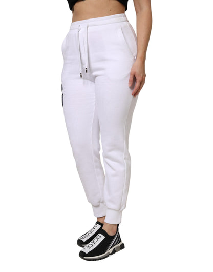 Dolce & Gabbana White Cotton Stretch Jogger Sweatpants Pants