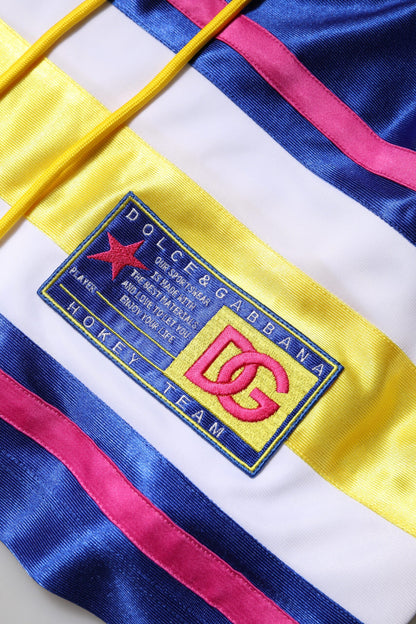 Dolce & Gabbana Multicolor Polyester Long Sleeves V-Neck Top