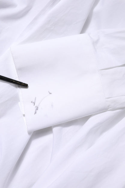 Dolce & Gabbana White Cotton Collared Shirt Long Sleeve Top