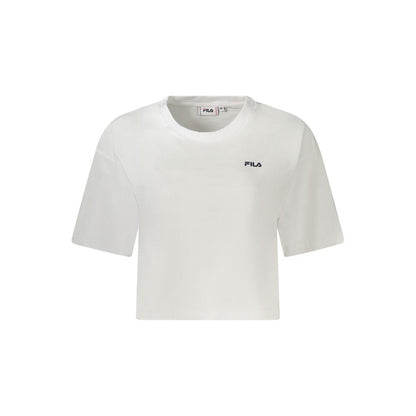 Fila White Cotton Women T-Shirt