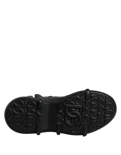 Dolce & Gabbana Black Leather Casual Mens Ankle Boots Shoes