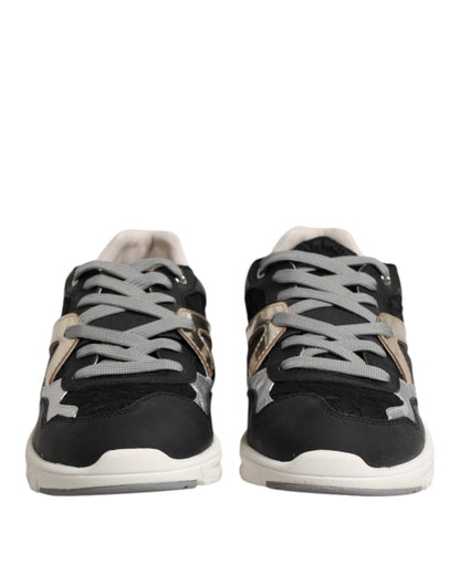 Dolce & Gabbana Multicolor Suede Low Top Men Sneaker Shoes