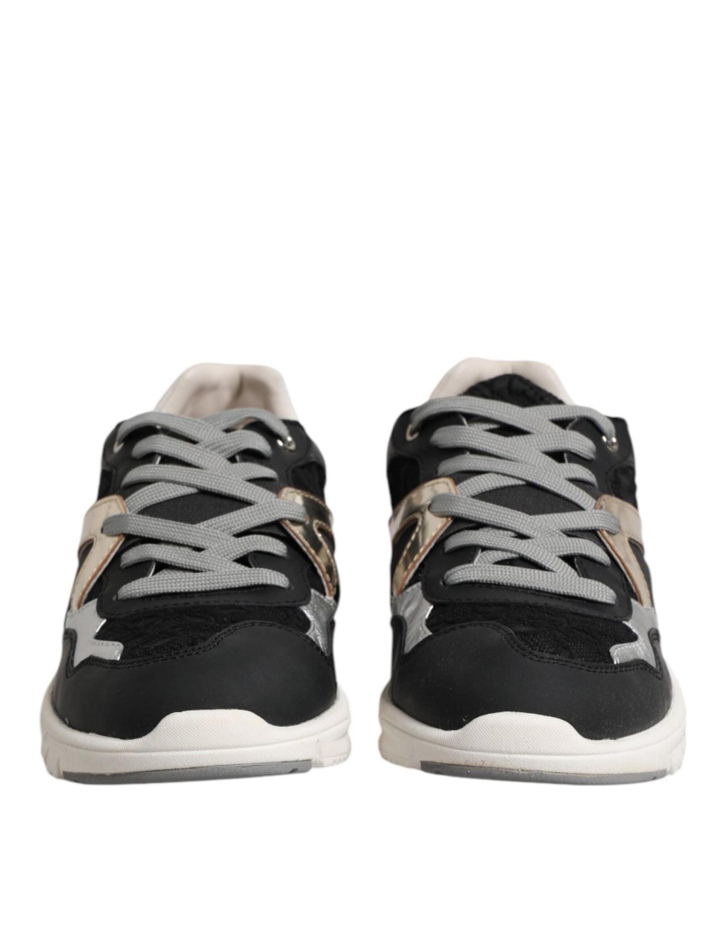 Dolce & Gabbana Multicolor Leather Suede Low Top Sneaker Shoes