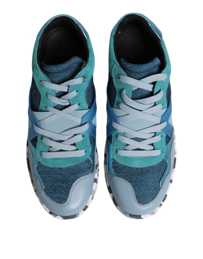 Dolce & Gabbana Multicolor Lace Up Low Top Men Sneakers Shoes